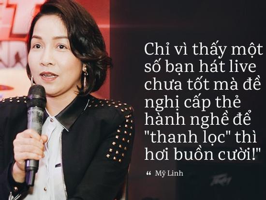 Diva Mỹ Linh: 'Chỉ vì thấy một số bạn hát live chưa tốt mà đề nghị cấp thẻ hành nghề để thanh lọc thì hơi buồn cười!'