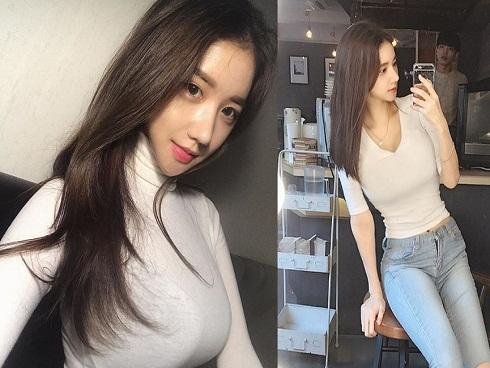 Cô bạn xinh đẹp Hàn Quốc gây chú ý với vòng 1 đẫy đà bị nghi phẫu thuật thẩm mỹ