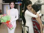 Á hậu Khánh Phương bịn rịn chia tay bố mẹ lên đường đi thi Hoa hậu Siêu quốc gia