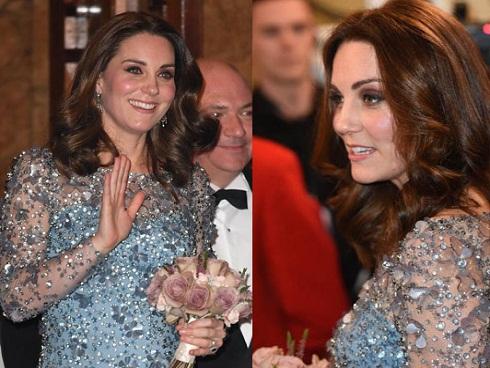 Công nương Kate Middleton thể hiện đẳng cấp, khoe bụng bầu 4 tháng đẹp xuất chúng