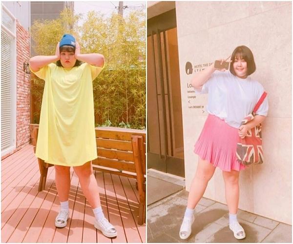 Béo gấp đôi người yêu nhưng thánh ăn Hàn Quốc vẫn có gout thời trang chẳng thua cô gái nào-3