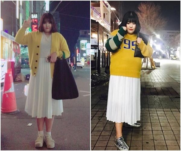 Béo gấp đôi người yêu nhưng thánh ăn Hàn Quốc vẫn có gout thời trang chẳng thua cô gái nào-4