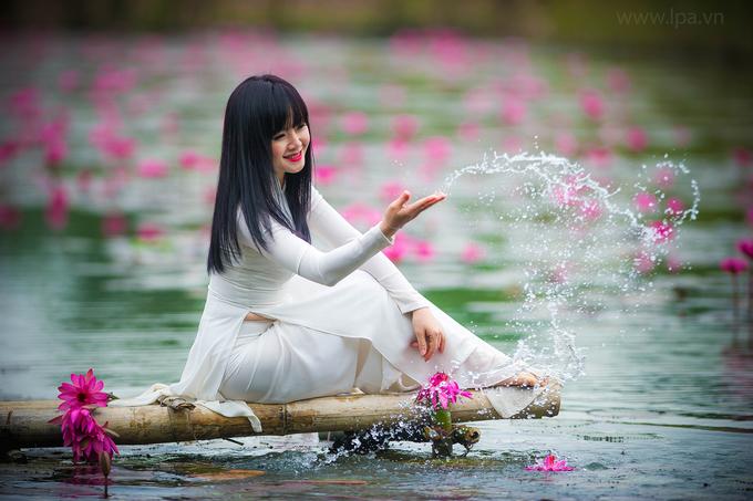 Hoa súng nở muộn, tô hồng sắc đông ở suối Yến-5