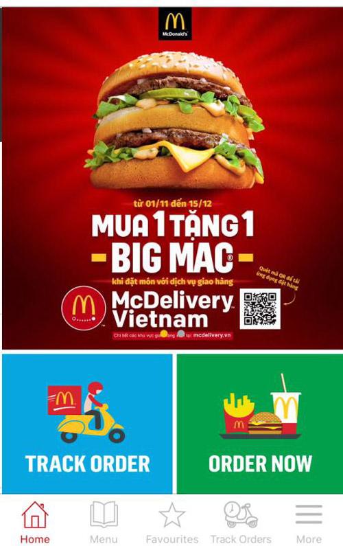 McDonald’s có dịch vụ giao hàng 24/7-2