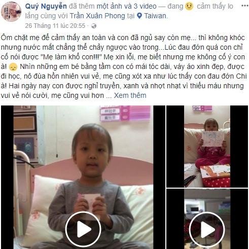 Dòng tâm sự xúc động của mẹ dành cho con gái 5 tuổi bị ung thư máu-1