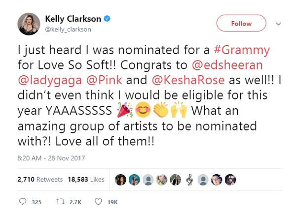 Lady Gaga, Lana Del Rey và loạt sao phản ứng trước đề cử Grammy 2018-2