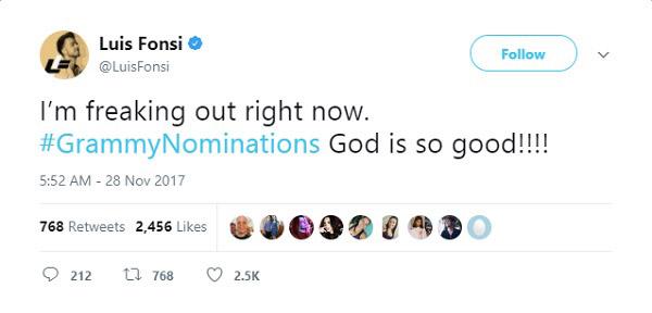 Lady Gaga, Lana Del Rey và loạt sao phản ứng trước đề cử Grammy 2018-6