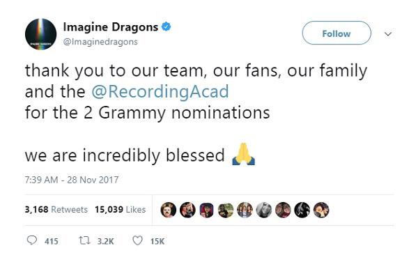 Lady Gaga, Lana Del Rey và loạt sao phản ứng trước đề cử Grammy 2018-8