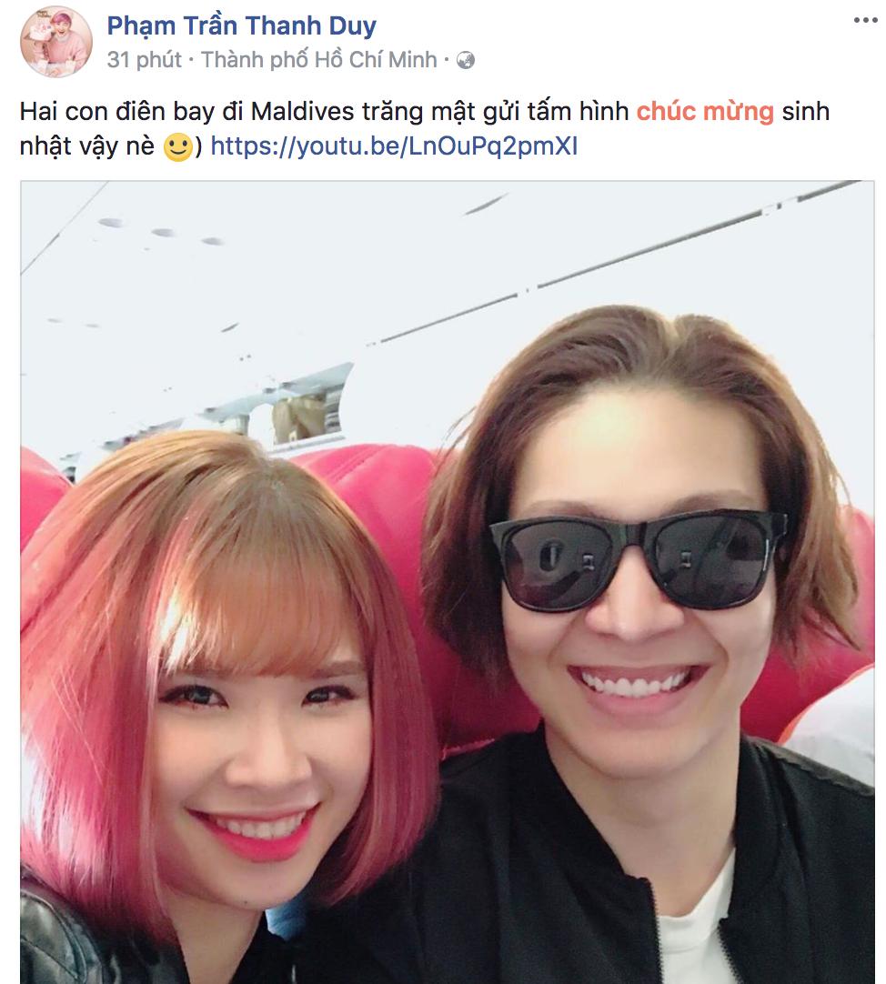 Vợ chồng Khởi My - Kelvin Khánh rạng rỡ đi hưởng tuần trăng mật tại đảo Maldives-1