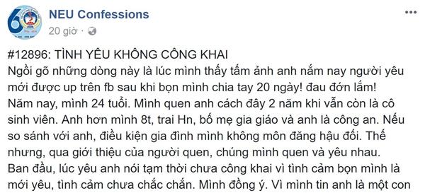 2 năm yêu không được công khai, chia tay 20 ngày bạn trai đã đăng ảnh ôm người mới-1