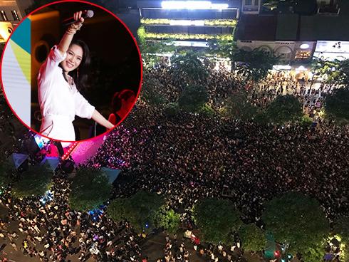 Biển người đổ về phố đi bộ xem Mỹ Tâm, vẫn còn hình ảnh kém ý thức-10