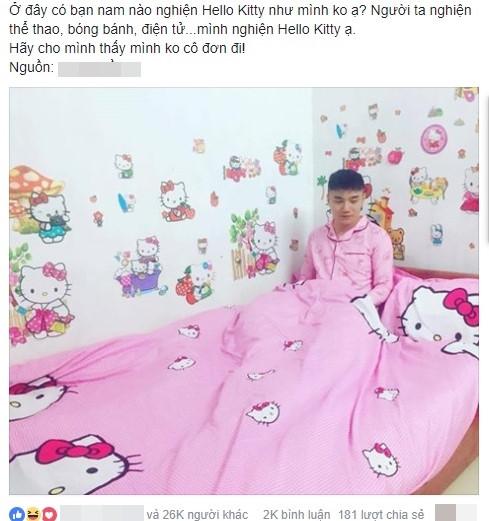 Nam sinh được mệnh danh Hồng công chúa vì quá thích Hello Kitty-1