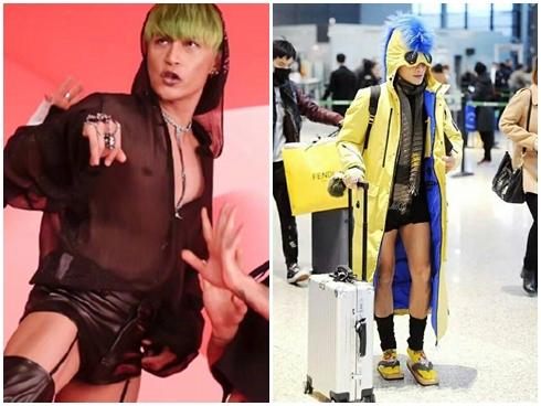 Ăn mặc dị hợm, Nhĩ Thái Trần Chí Bằng lộ phần nhạy cảm trên thảm đỏ-6