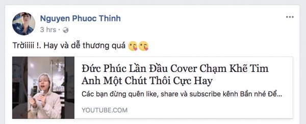 Noo Phước Thịnh phấn khích nghe Đức Phúc cover hit ‘Chạm khẽ tim anh một chút thôi’-1