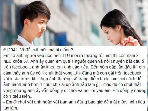 Cười nghiêng ngả chuyện cô nàng bị người yêu mắng té tát vì để mặt mộc đi chơi