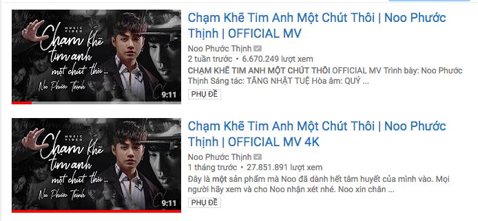 Chỉ vừa được thả cửa vài tiếng đồng hồ, MV của Noo Phước Thịnh tiếp tục bị gỡ bỏ trên kênh Youtube-2