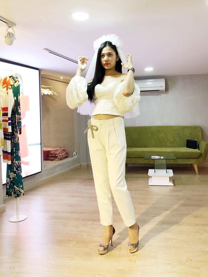 Vừa bỏ thi hoa hậu, Chúng Huyền Thanh bất ngờ đi thử váy và chụp ảnh cưới-3