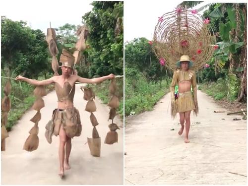 Màn biểu diễn thời trang siêu kinh điển trên... đường làng