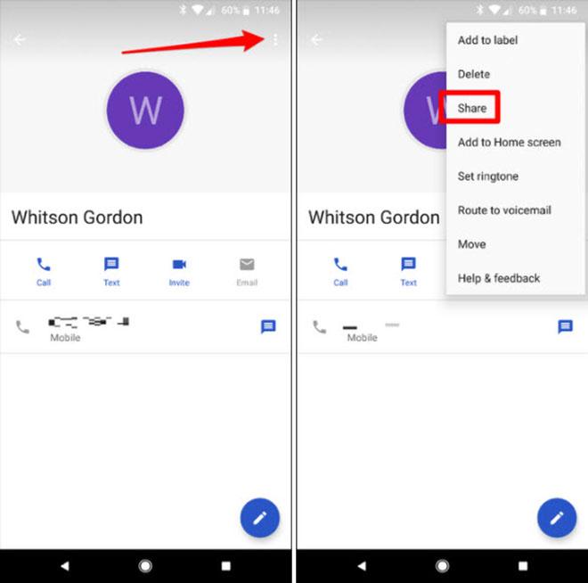 Cách chia sẻ danh bạ qua tin nhắn SMS trên Android-2