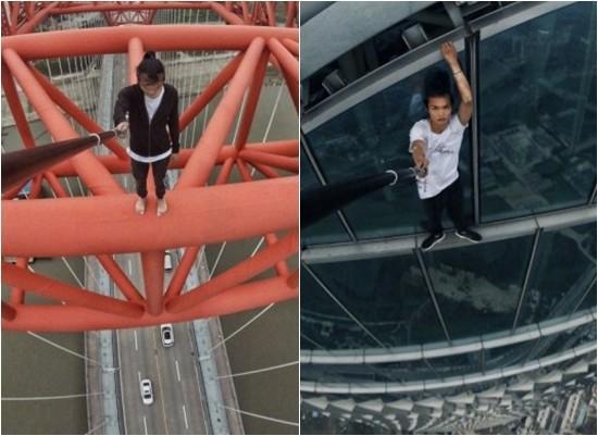 Công bố đoạn clip diễn viên Trung Quốc trượt tay, rơi từ tầng 62 xuống đất và tử vong-1