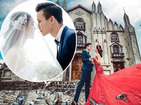 Hé lộ ảnh cưới đẹp lung linh của trung vệ Quế Ngọc Hải và bạn gái hoa khôi