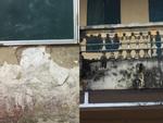 Hình ảnh xập xệ của ngôi trường rơi lan can khiến 13 học sinh nhập viện