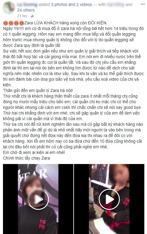 Tố Zara ứng xử kém, khách hàng người Việt đã không được ủng hộ lại còn bị phản đòn-1