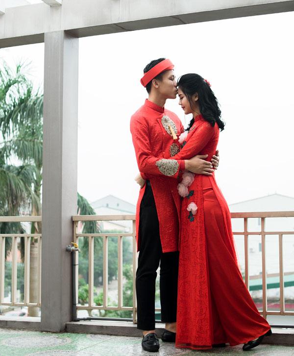 Hot boy Quế Ngọc Hải và vợ mặc màu đỏ trong lễ ăn hỏi-4