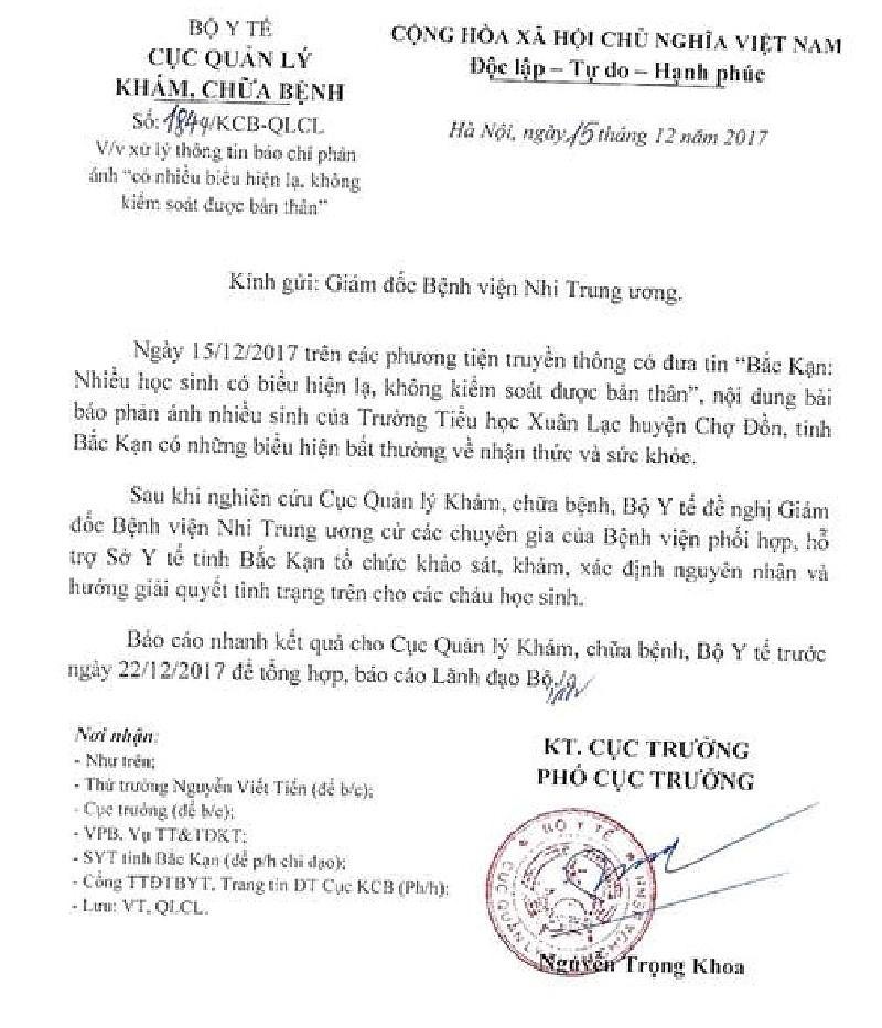 Học sinh mắc bệnh lạ: ngất, hung dữ bất thường ở Bắc Kạn-1