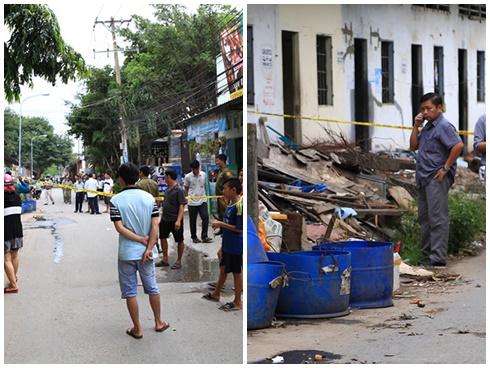 Phát hiện ba lô chứa đầu người trong thùng rác