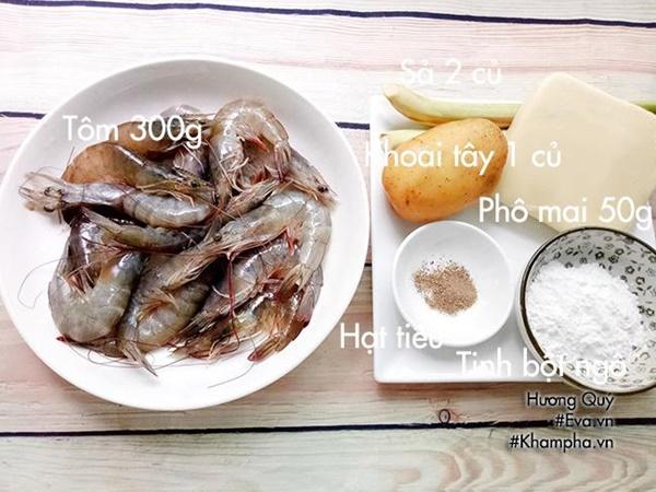 Chả tôm thịt nhân phô mai chiên giòn rụm bé nào cũng mê-1