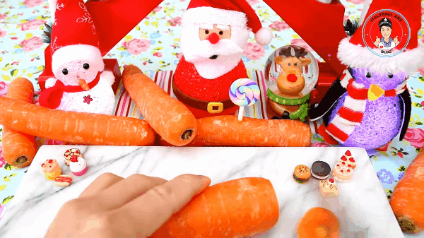 Tỉa cà rốt thành cây thông Noel siêu đơn giản mà đẹp-1