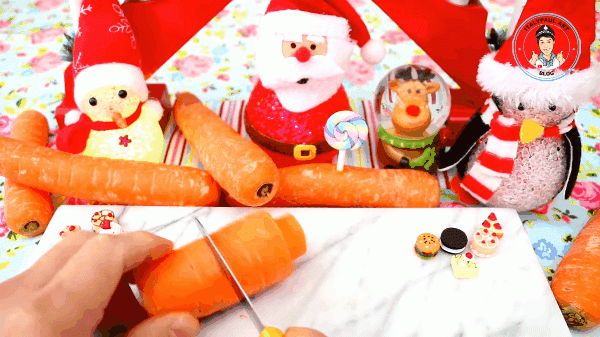 Tỉa cà rốt thành cây thông Noel siêu đơn giản mà đẹp-3