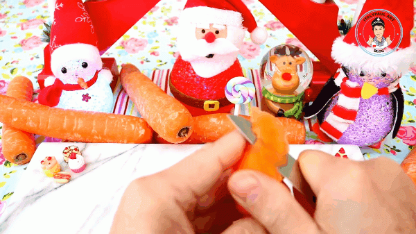 Tỉa cà rốt thành cây thông Noel siêu đơn giản mà đẹp-5