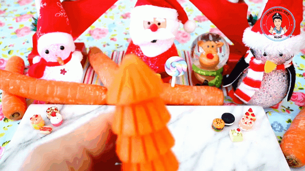 Tỉa cà rốt thành cây thông Noel siêu đơn giản mà đẹp-7