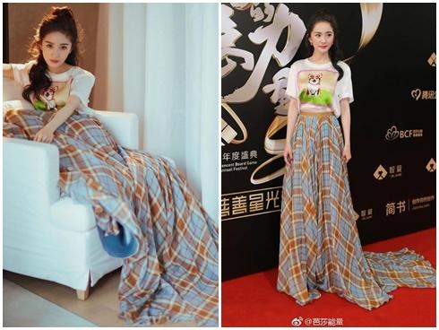 Trời lạnh, Dương Mịch mặc váy như quấn chăn trên thảm đỏ