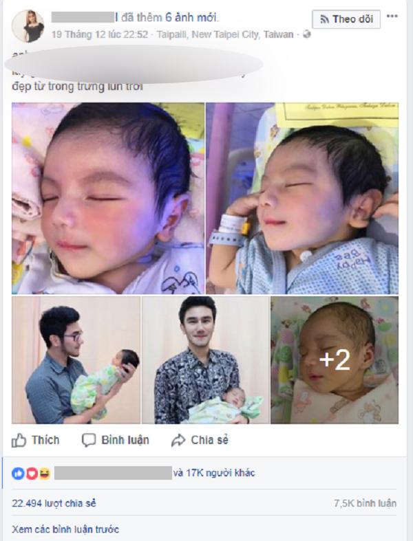 Ông bố trẻ khoe ảnh con trai mới sinh, dân mạng trầm trồ thiên thần có thật-1