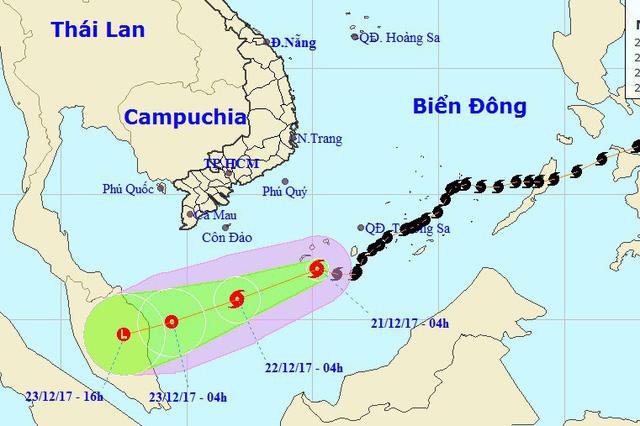 Bão số 15 suy yếu, xuất hiện bão mới hướng vào Biển Đông-1