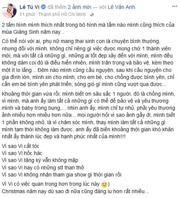 Tú Vi lần đầu công khai ảnh mang bầu con đầu lòng đã 6 tháng-9