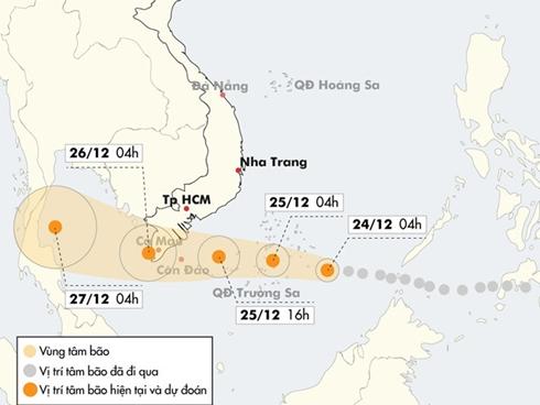 Bão Tembin có thể đạt cấp 13, mạnh hơn bão Linda lịch sử