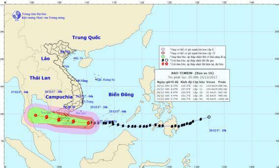 Tin bão khẩn cấp: Bão số 16 liên tiếp mạnh thêm, tối nay tấn công đất liền Vũng Tàu - Cà Mau-1