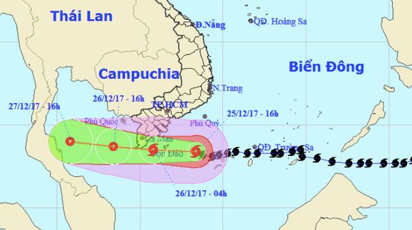 Bão Tembin vào Cà Mau - Kiên Giang, Nam Bộ mưa to-1