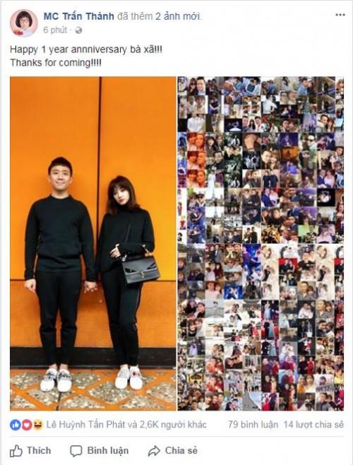 Kỷ niệm 1 năm kết hôn, Trấn Thành nhắn gửi Hari Won: ‘Cảm ơn em đã đến bên anh’-1