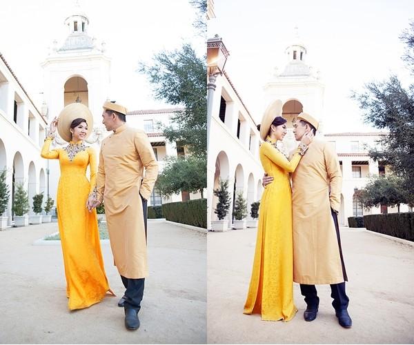 Cùng diện áo dài cưới vàng, mỹ nhân Việt nào đẹp đốn tim nhất?-3