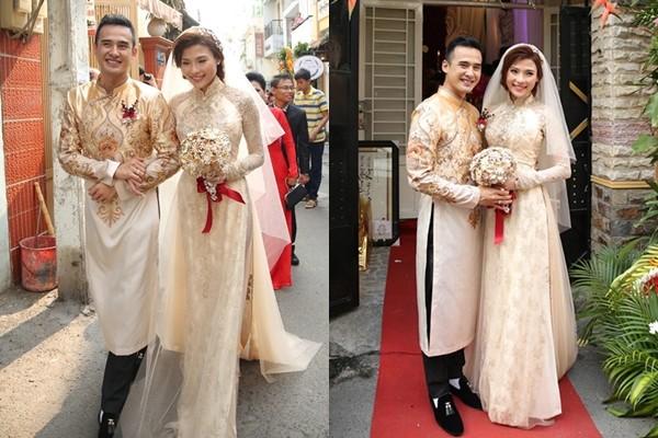 Cùng diện áo dài cưới vàng, mỹ nhân Việt nào đẹp đốn tim nhất?-7