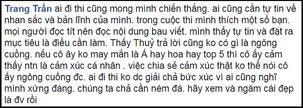 Trang Trần lên tiếng bênh vực khi Mâu Thủy bị chê phát ngôn tự tin thái quá-3