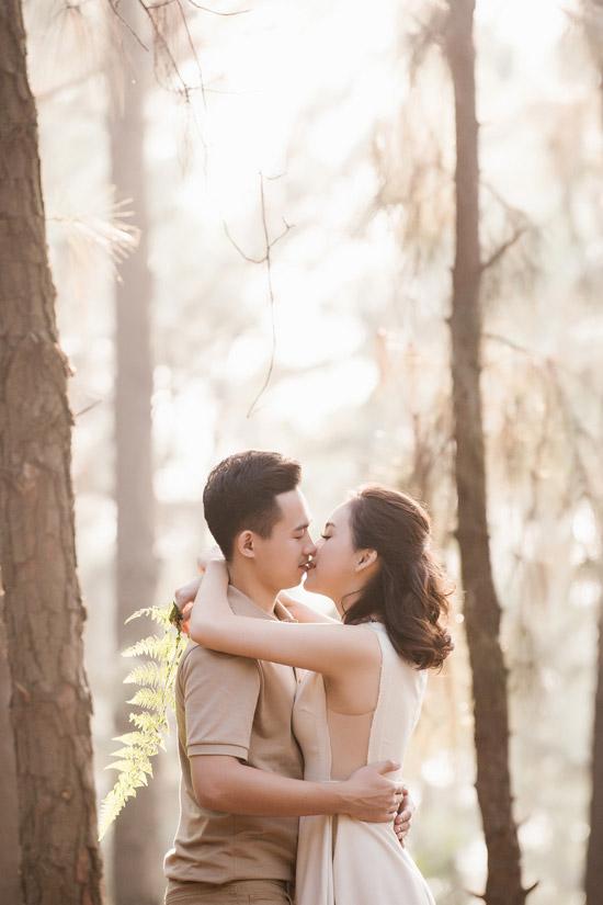 Trọn bộ ảnh cưới ngập cảnh khóa môi của nàng hậu Trần Tố Như và hot boy cảnh sát-4