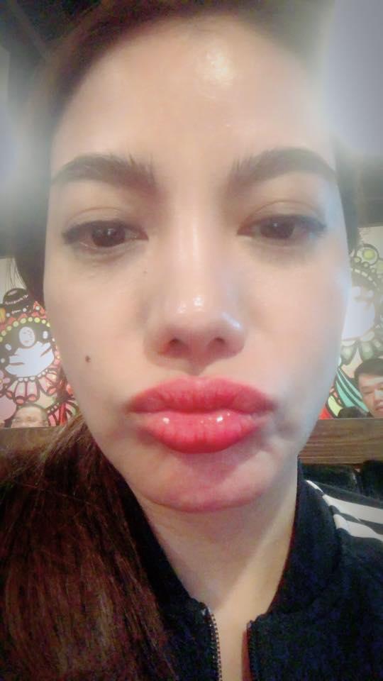 Tin sao Việt: Trương Ngọc Ánh biến dạng môi vì ăn uống-2