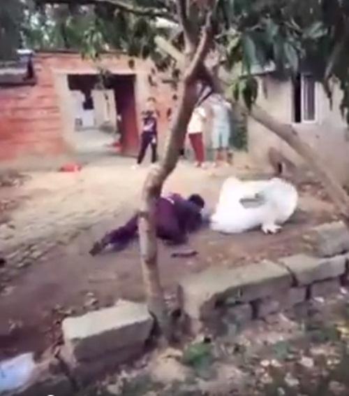 Chú rể háo hức cõng cô dâu khiến cả hai ngã sấp mặt-5