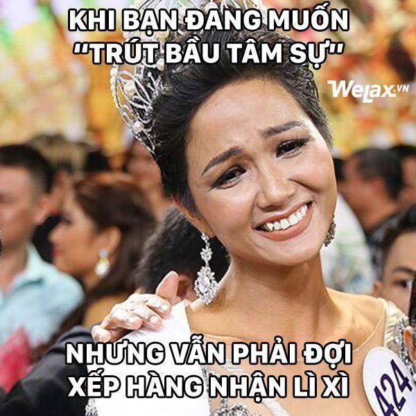 Đăng quang Hoa hậu Hoàn vũ, H’Hen Niê vượt mặt Hoàng Thuỳ thành thánh ảnh chế-1